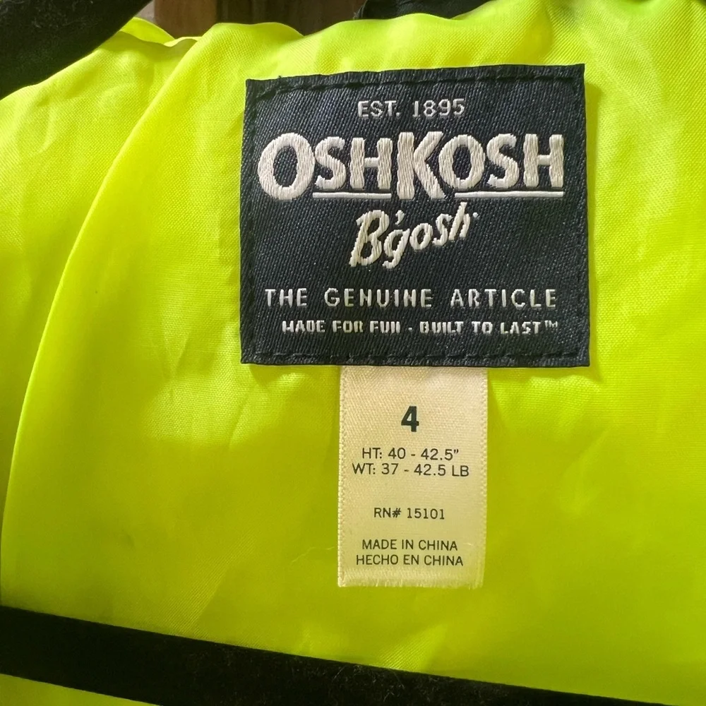 NEW OshKosh B'gosh Toddler Insulated Puffer Jacket Coat Winter Snow Outdoor